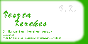 veszta kerekes business card